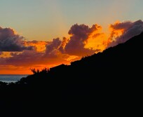 Sunrise from our balcony.