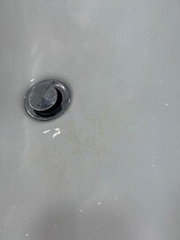 Bathroom sink, dirty
