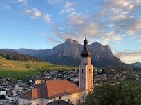 The town just before sunset.