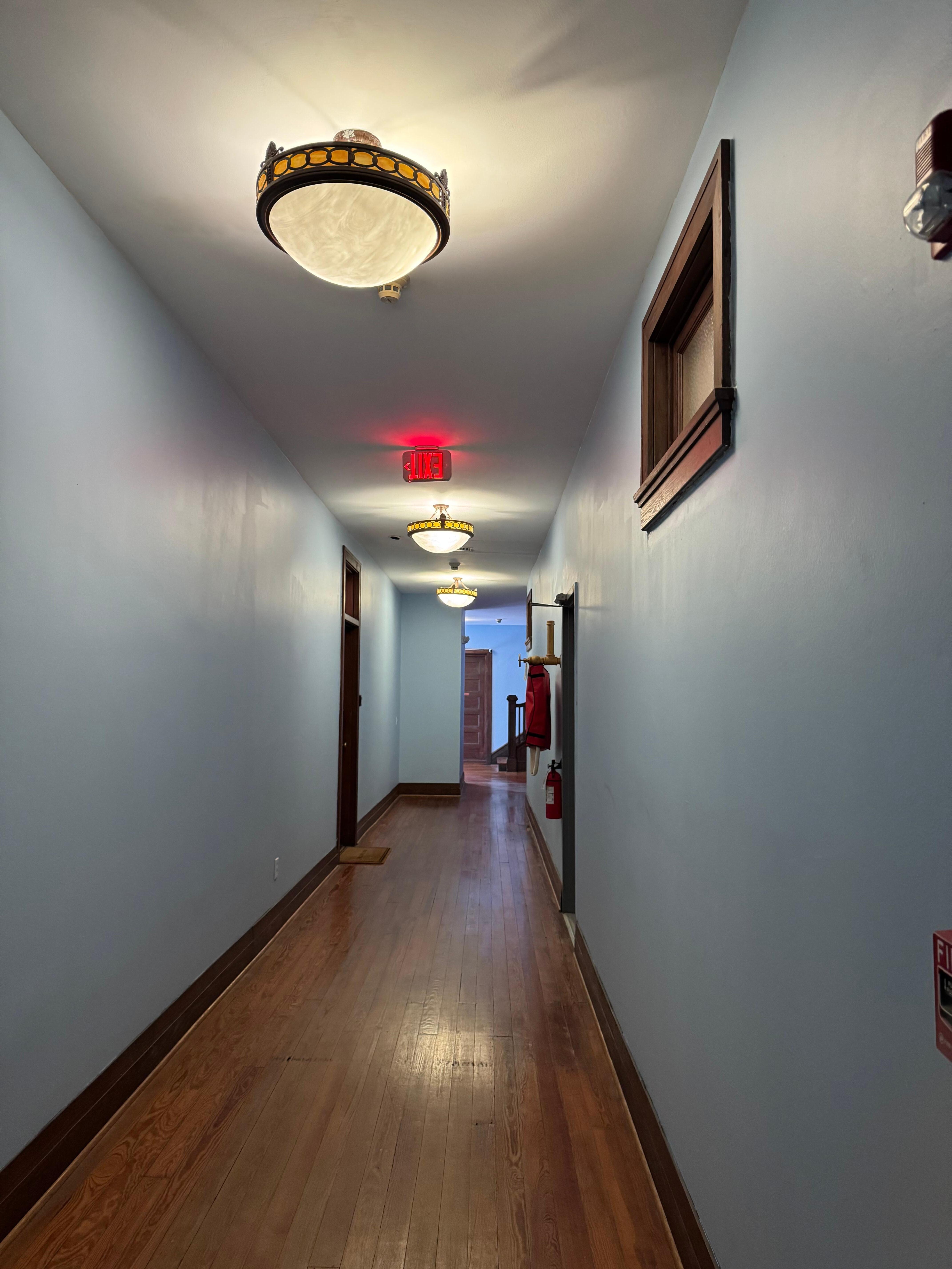 Hallway to rooms. 