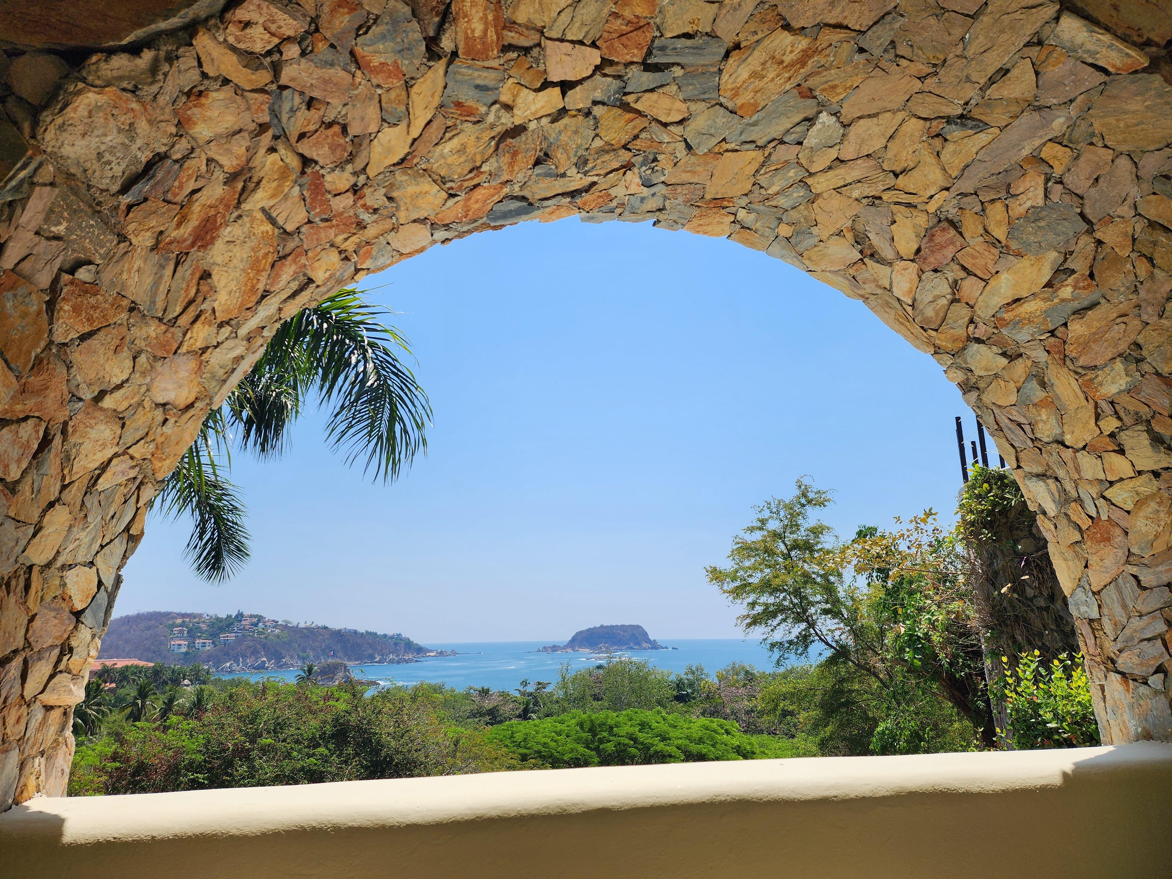 Our private patio facing the pool on the lower level of our unit. A shady place in the heat of the afternoon! 