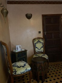 Nice chairs in the room for laying out clothes or unplacking