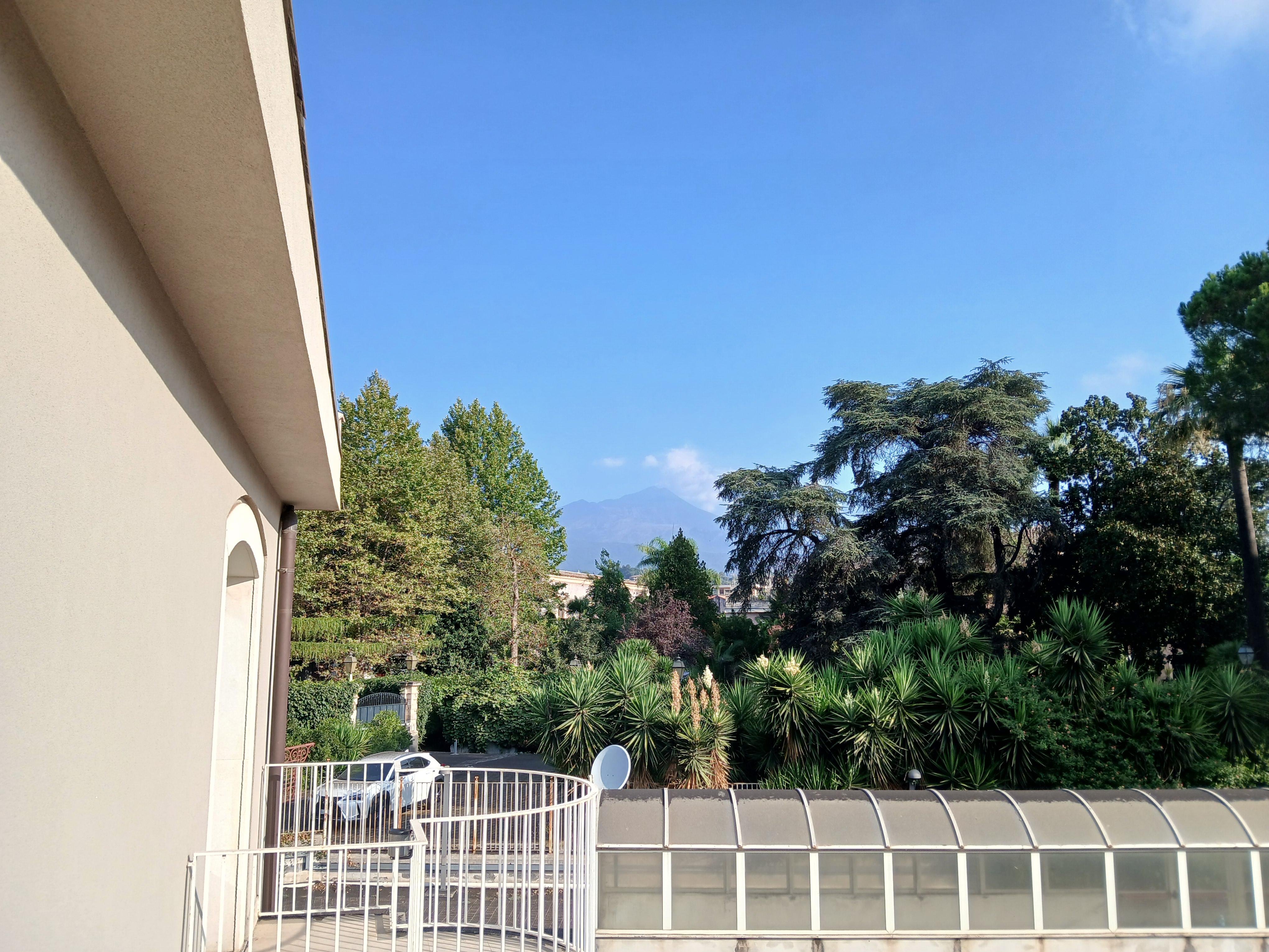 View of etna from our balcony 