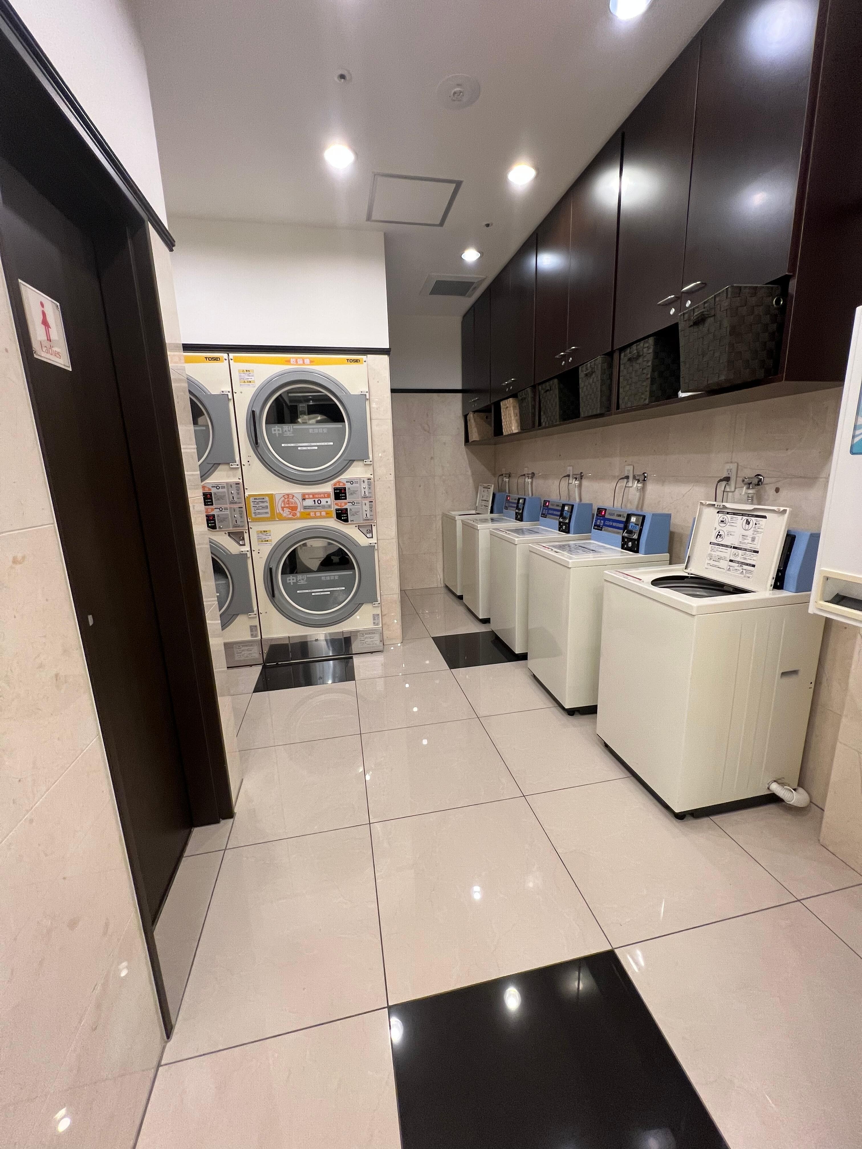 Clean laundry area. Dryer that actually dries clothes :)