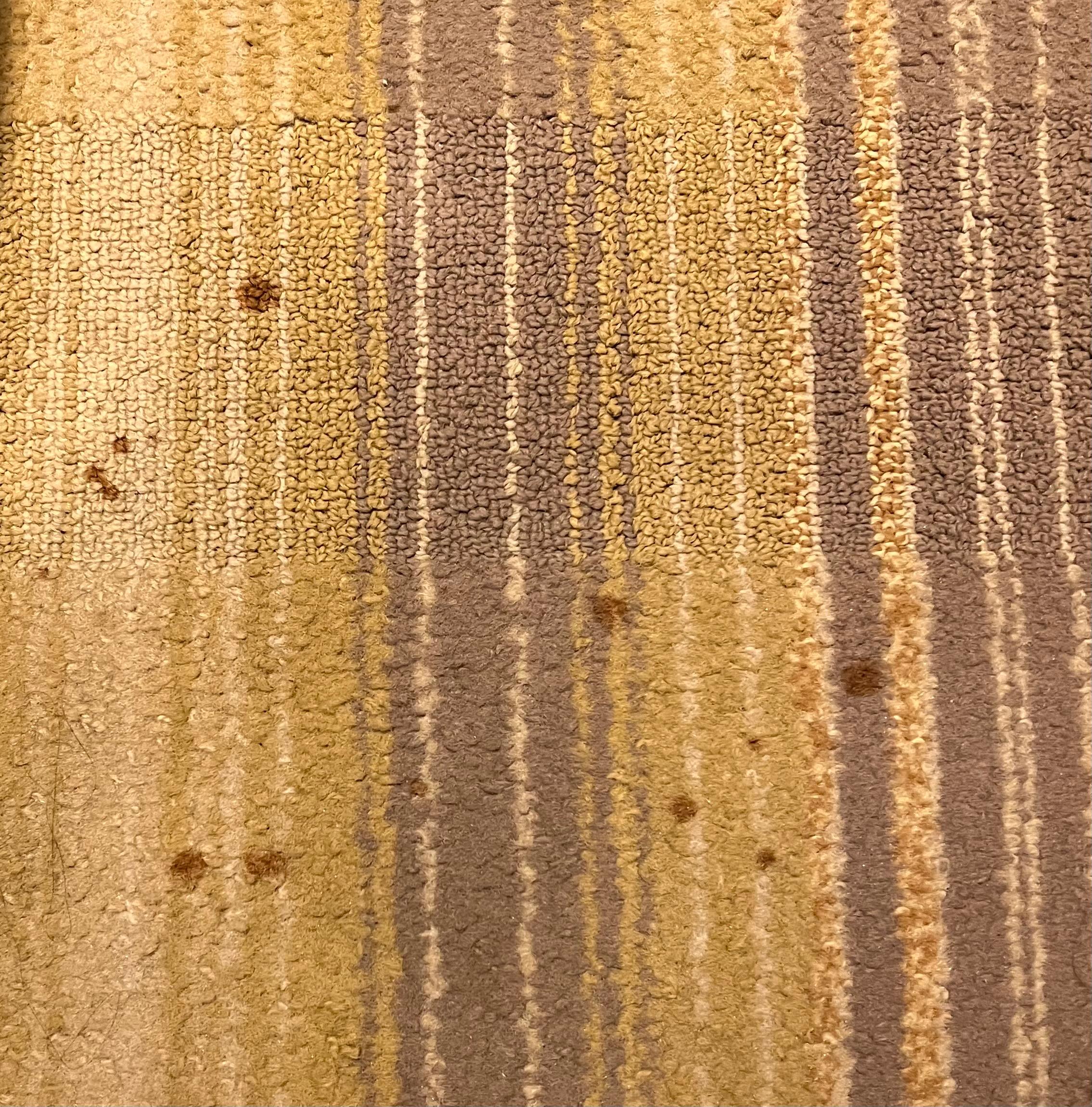 Carpet is old and stained