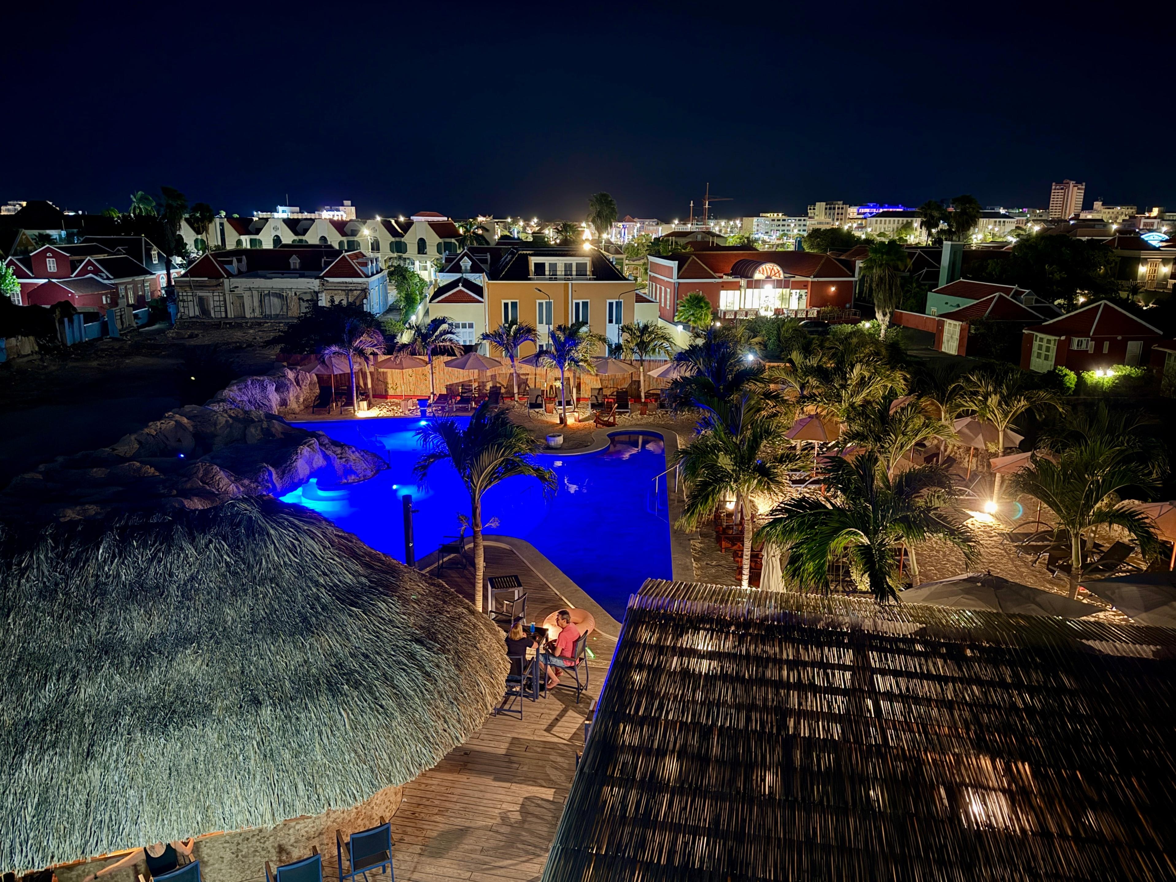 View from Penthouse apartment at night
