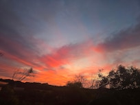 Sunset out back door