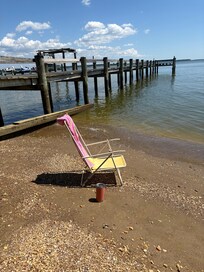 Private little beach area… found sea glass and enjoyed the water!