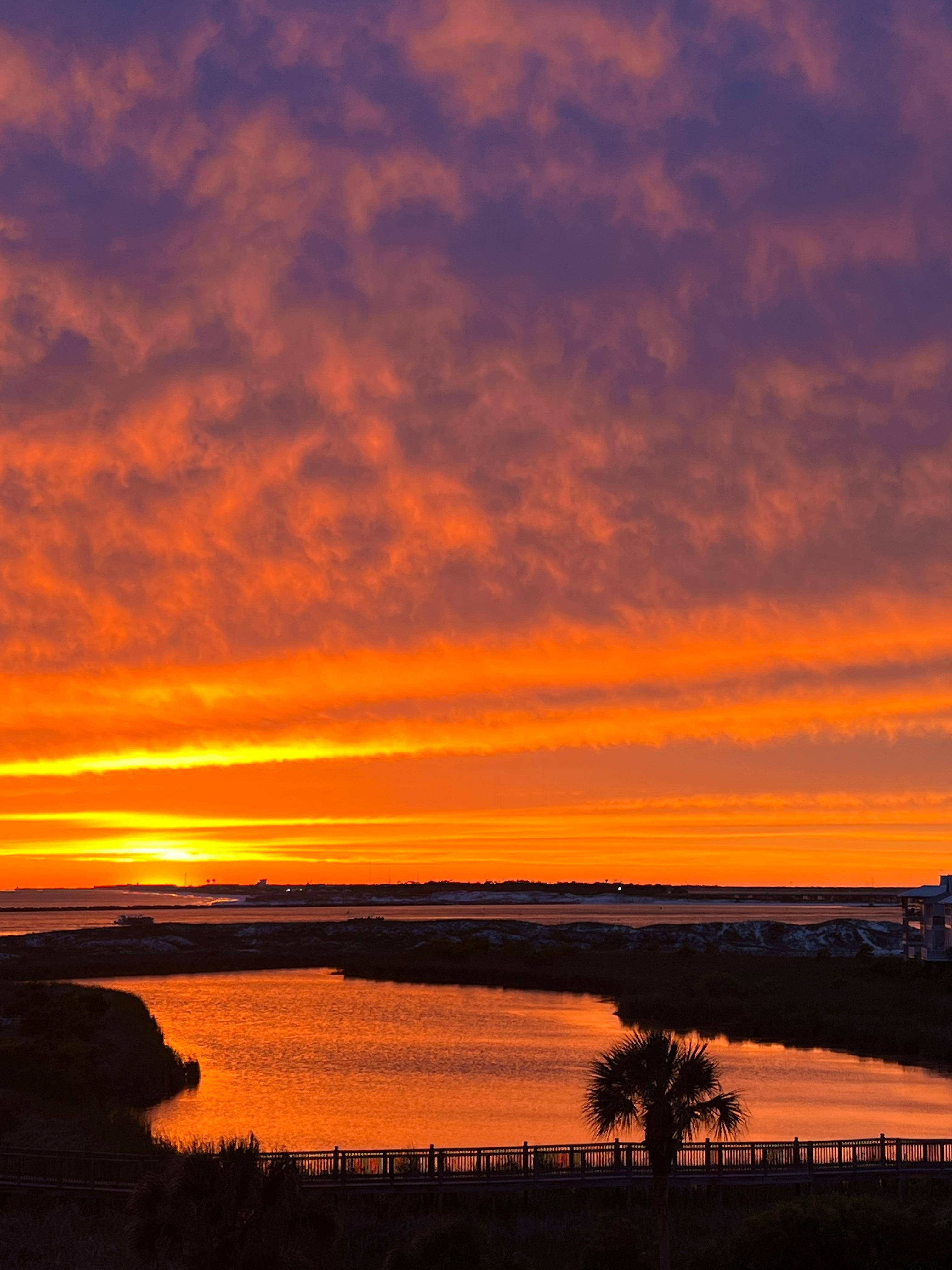 Sunset from the balcony