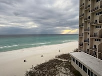 Dining area view of beach