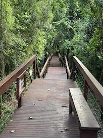 Caminho para as cabanas