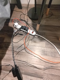 Double extension cords (fire hazard)