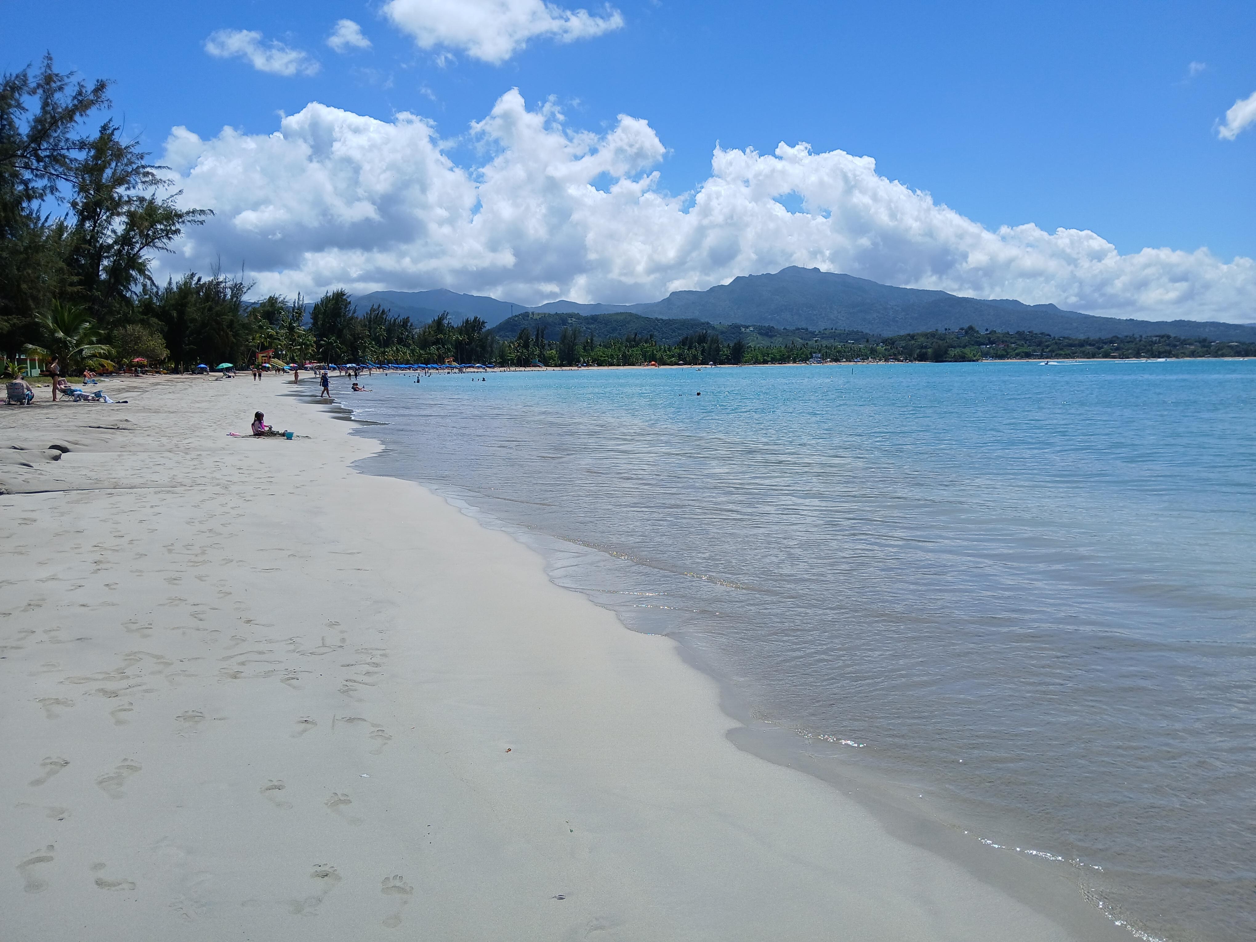 Sandy and clear water