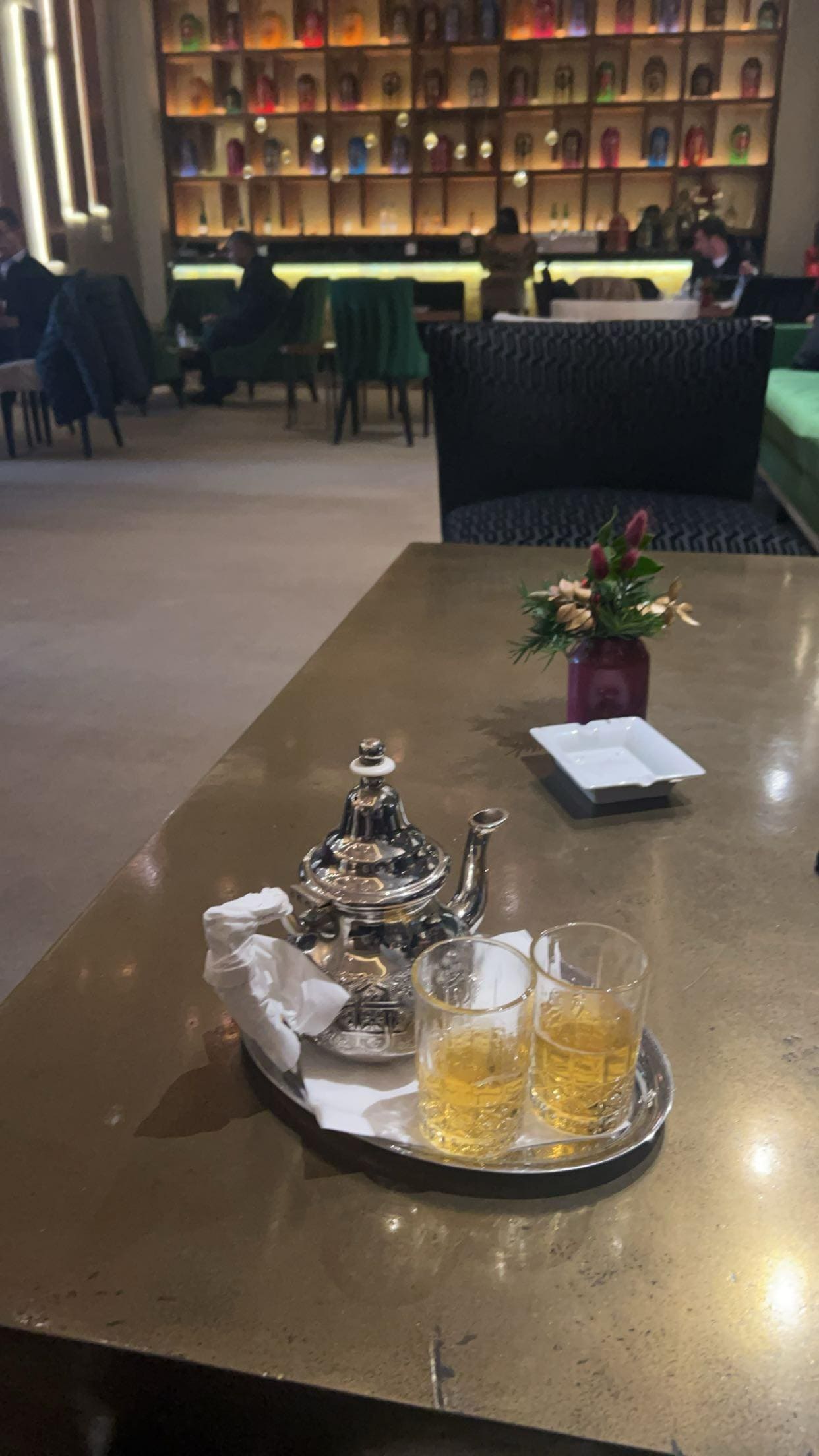 Moroccan tea welcome at the lobby 