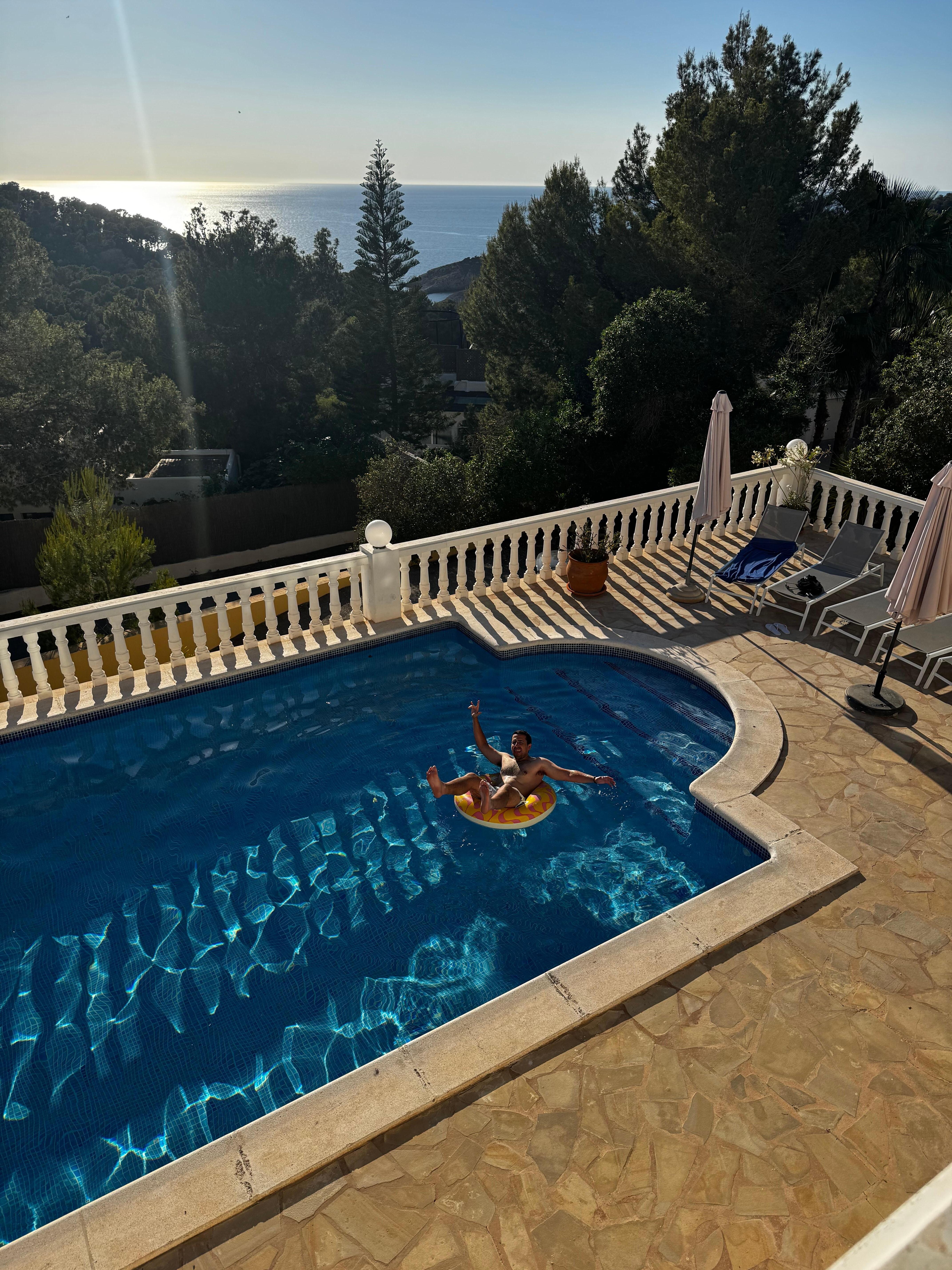 The pool. 