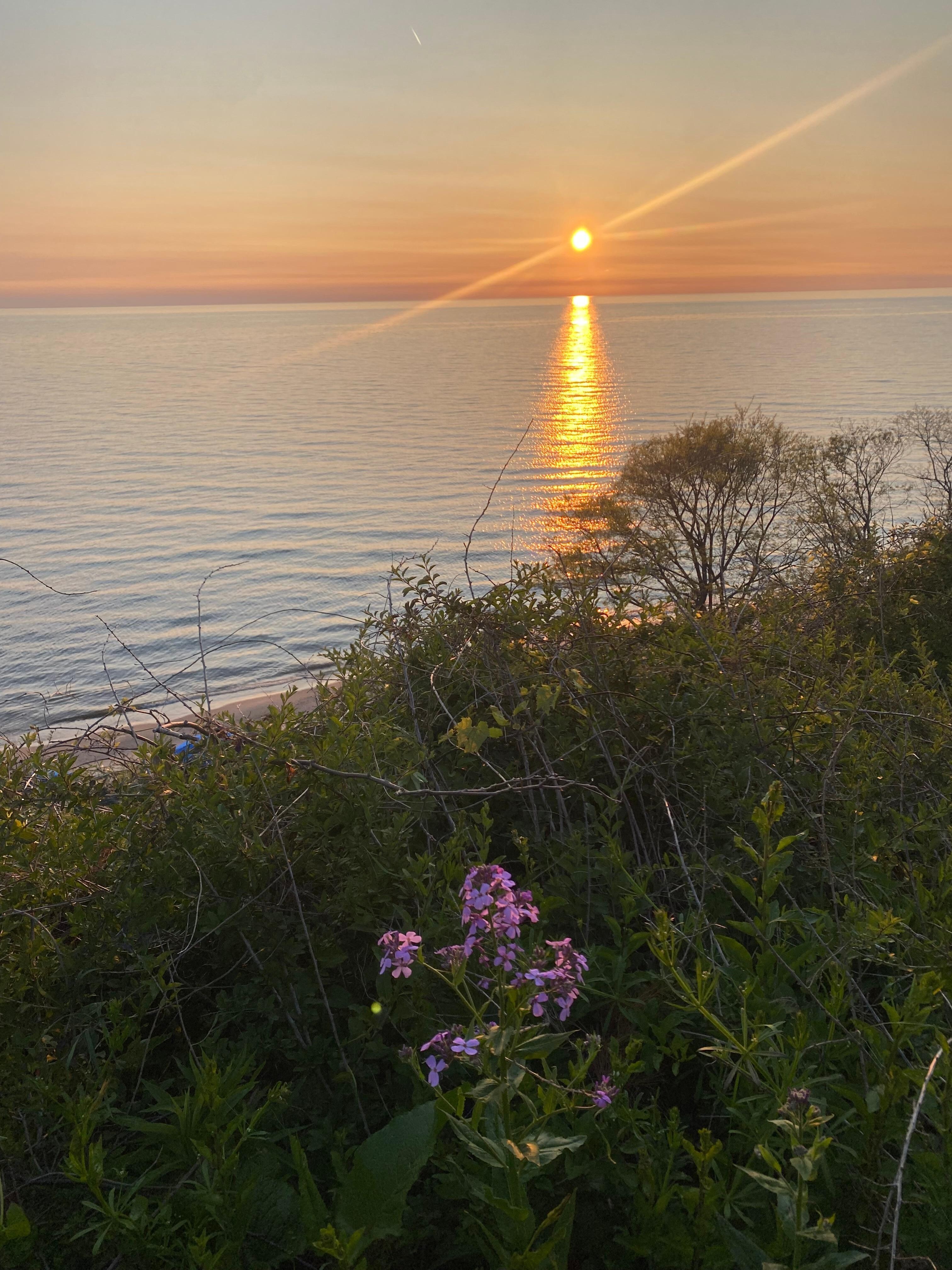 Short drive to catch the sunset over Lake Michigan