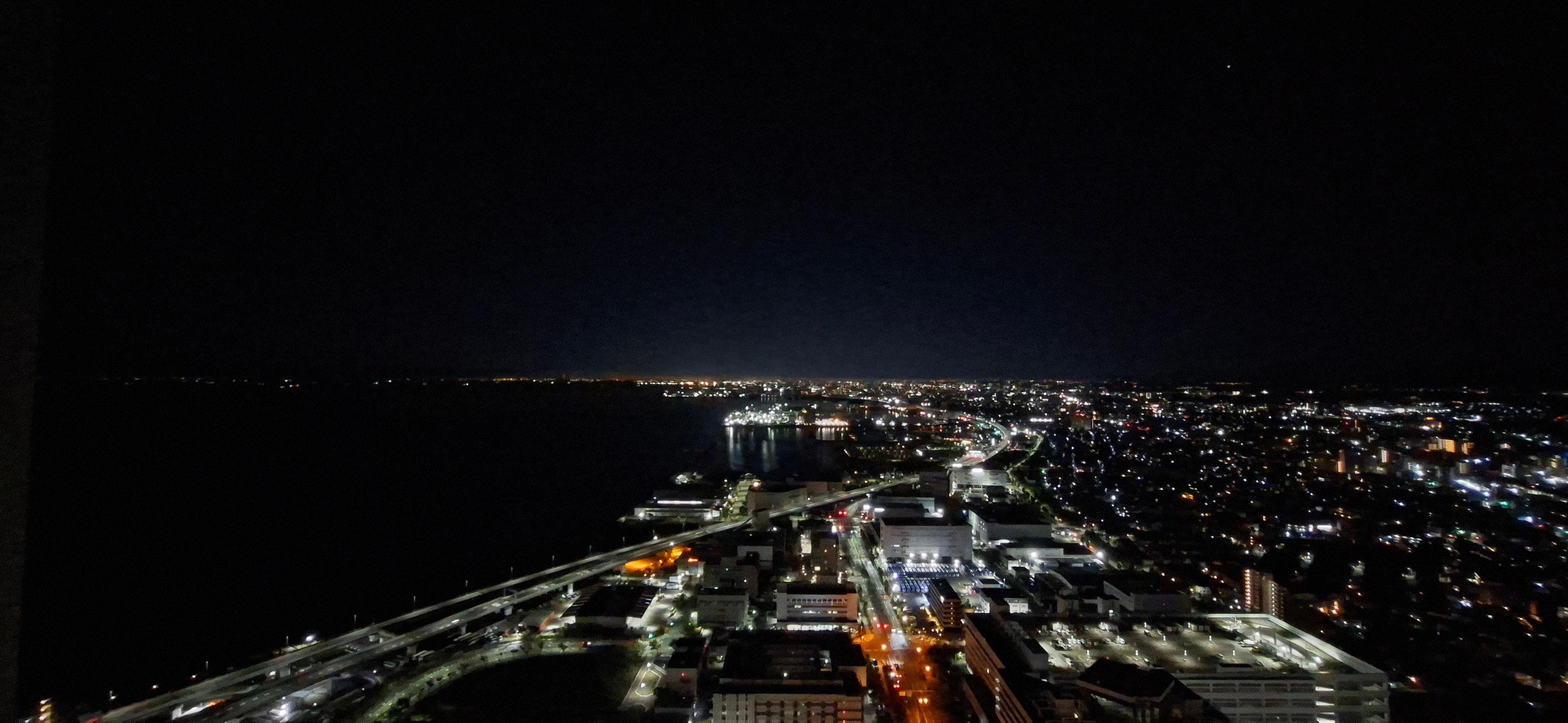 A night view from the room.