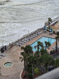 Early morning higher than normal tides due to 2 storms (Humberto and Imelda) but it was still beautiful