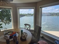 View from the dining room of condo.