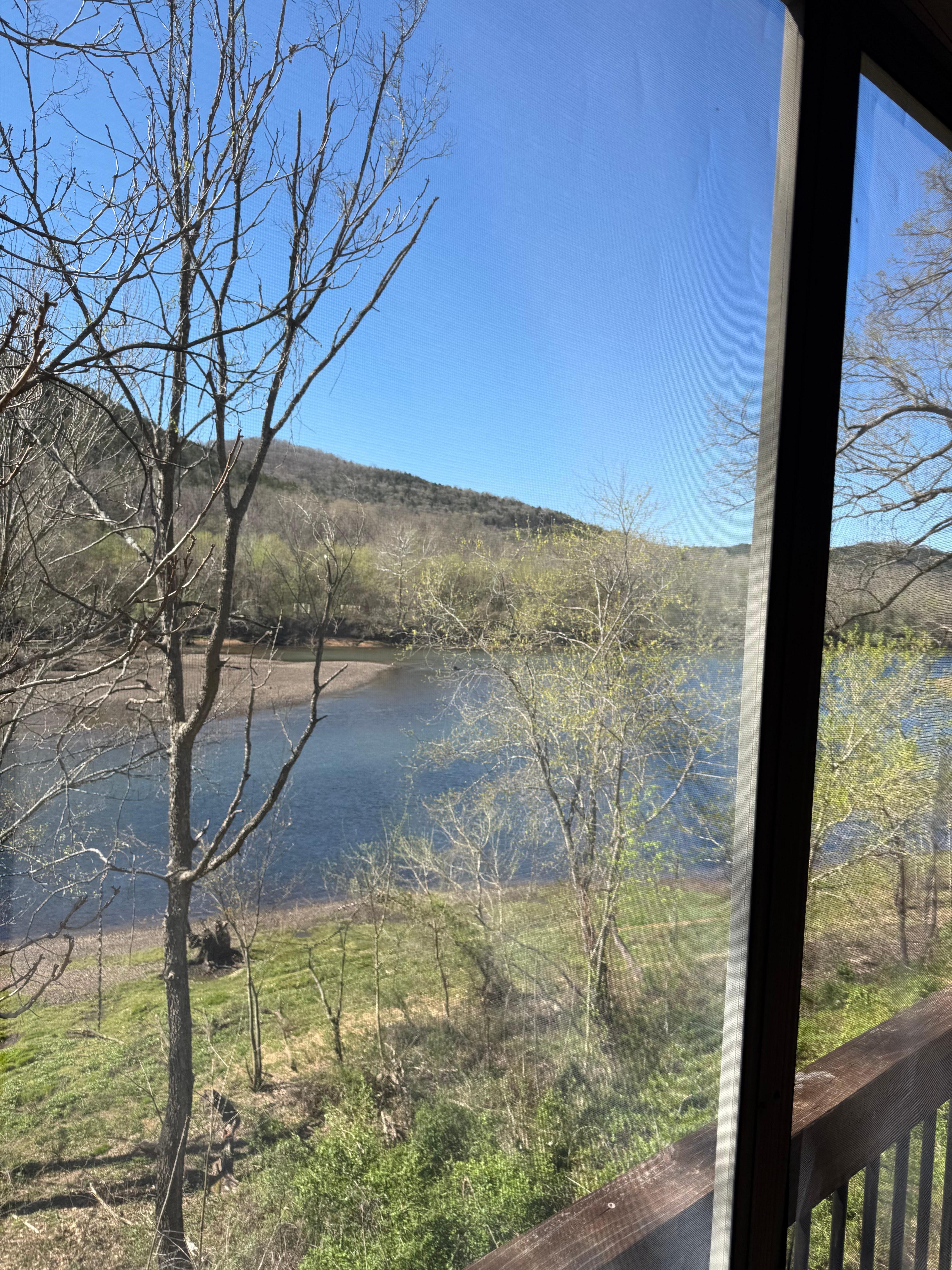 View from the screened in deck!