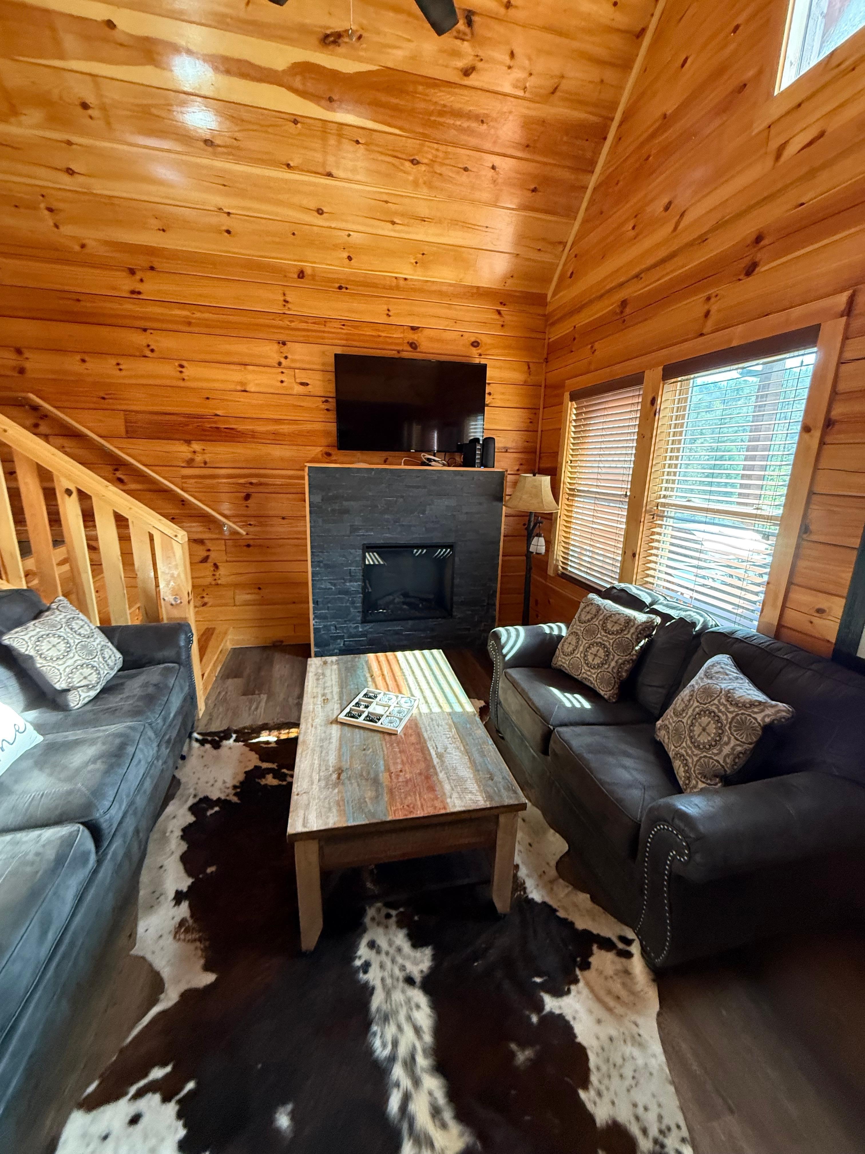 Nice sitting space, but TV remote questionable 