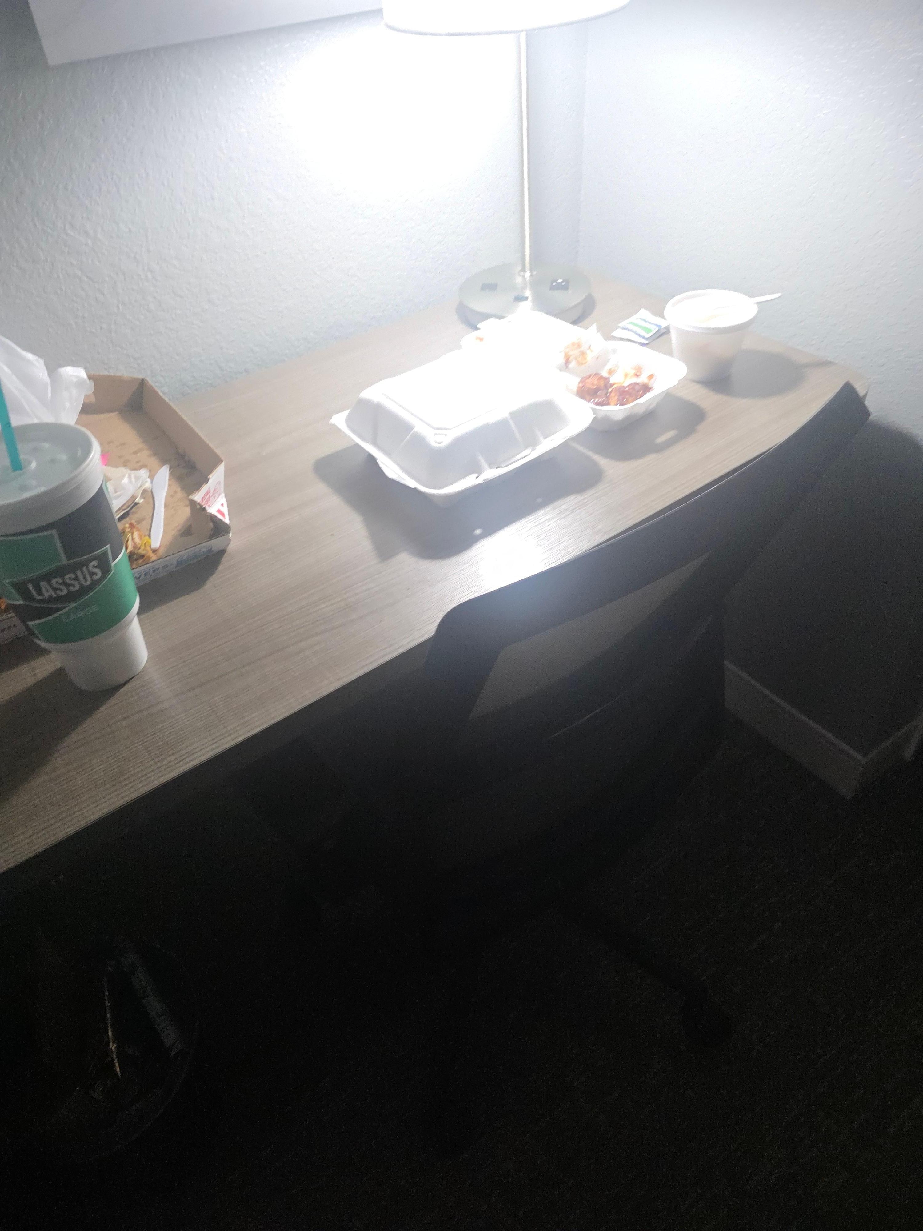 Obviously this room was untouched by the cleaning staff