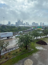 View from our window during a rain storm