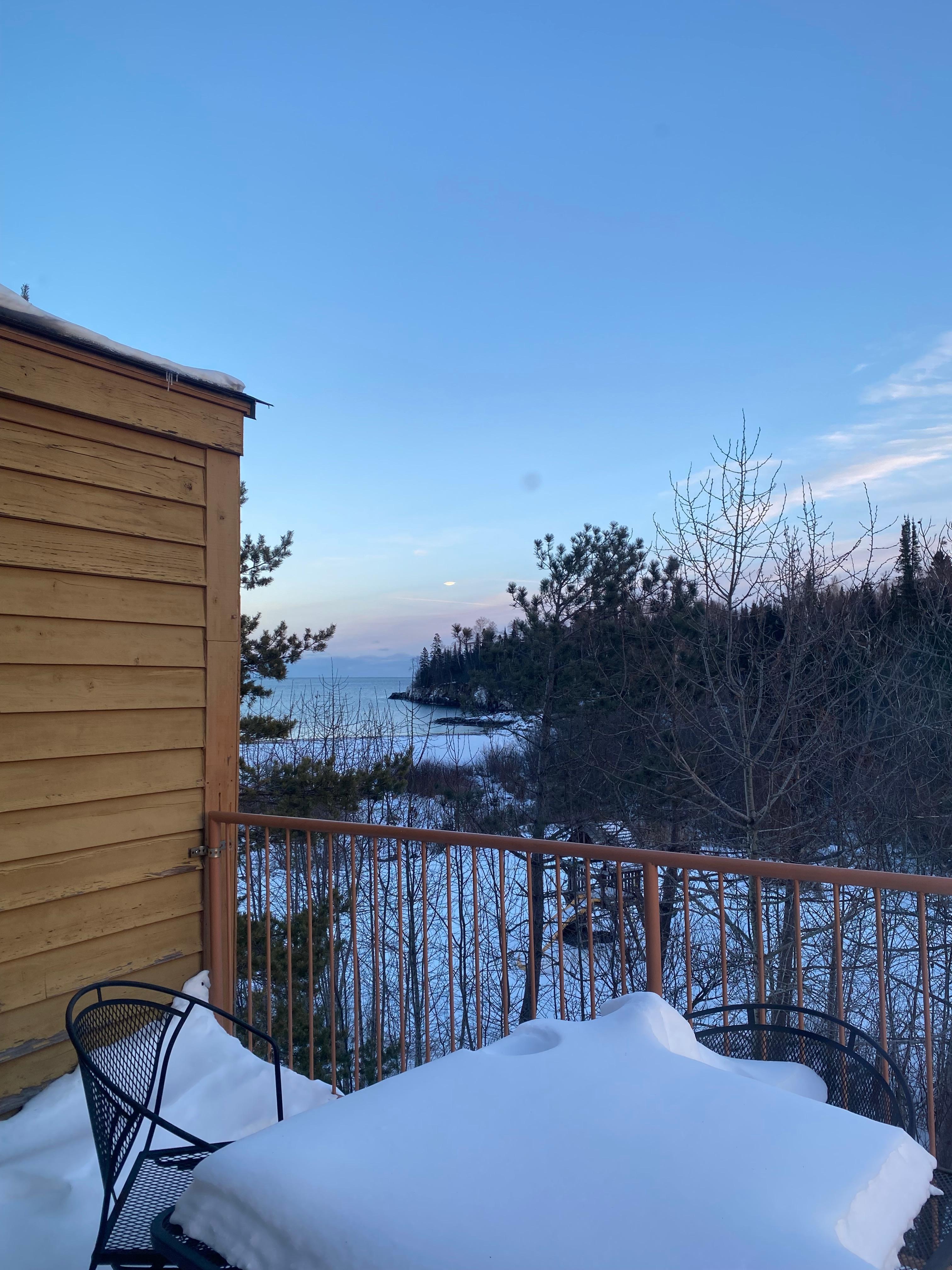 View of Lake Superior from our room. 