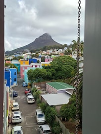 View of Bokaap and Lion's Head from apartment window.