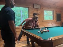 Pool table kept the teens busy in the evening plus some board/card games.