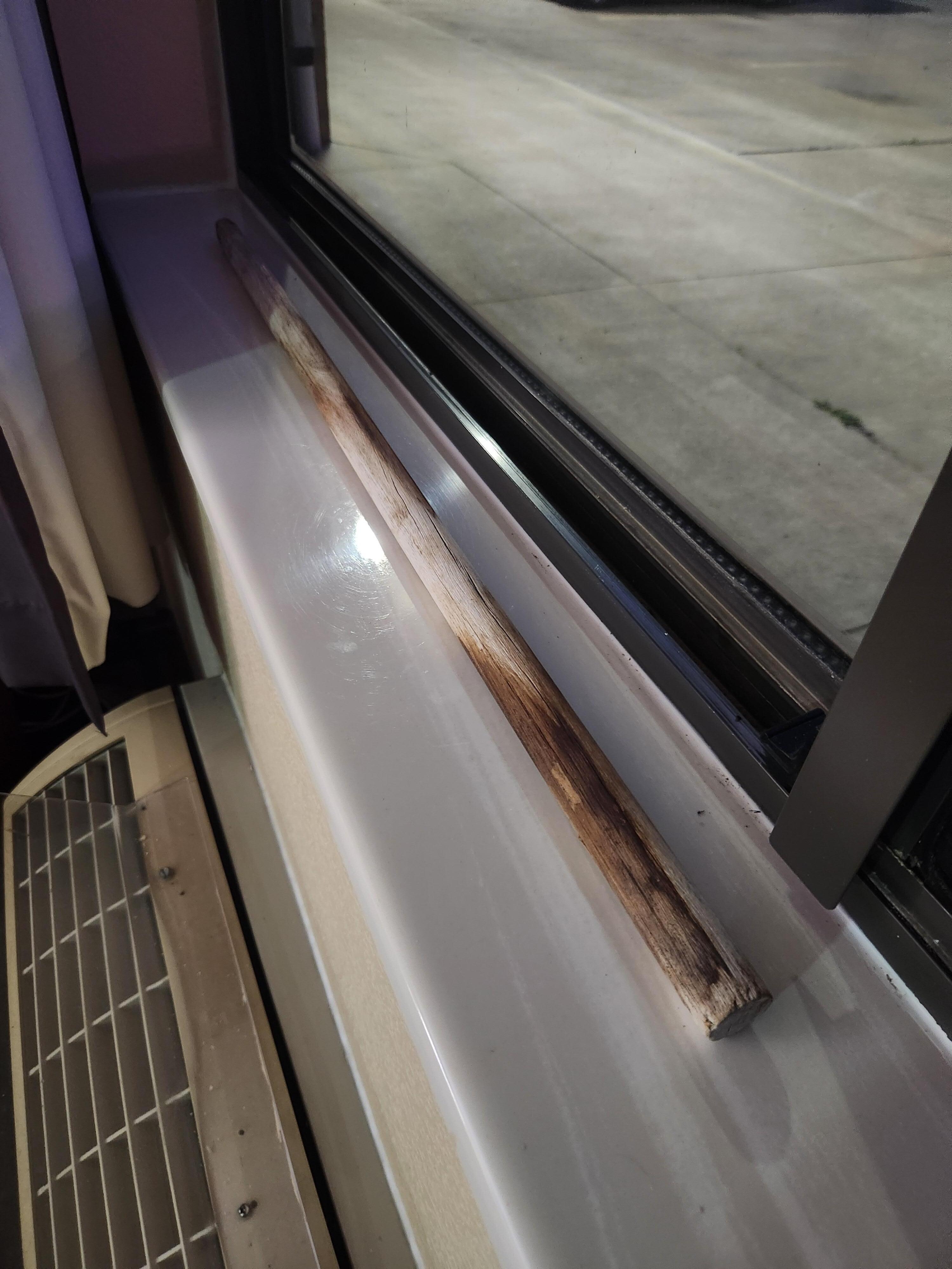 This stick is the window lock.