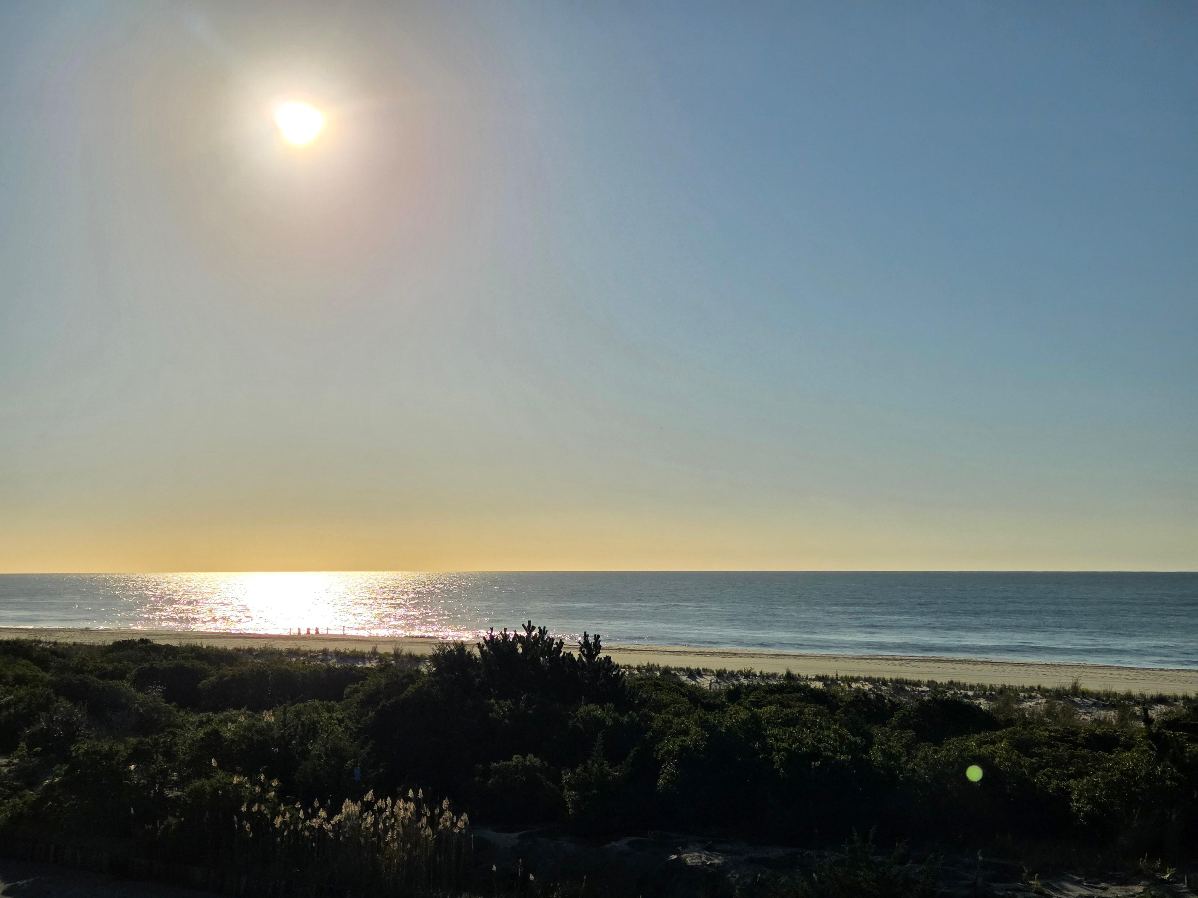 View of sunrise from master balcony.