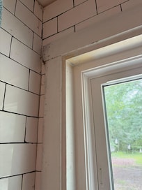 Bathroom - combination not clean as well as bad caulking/paint