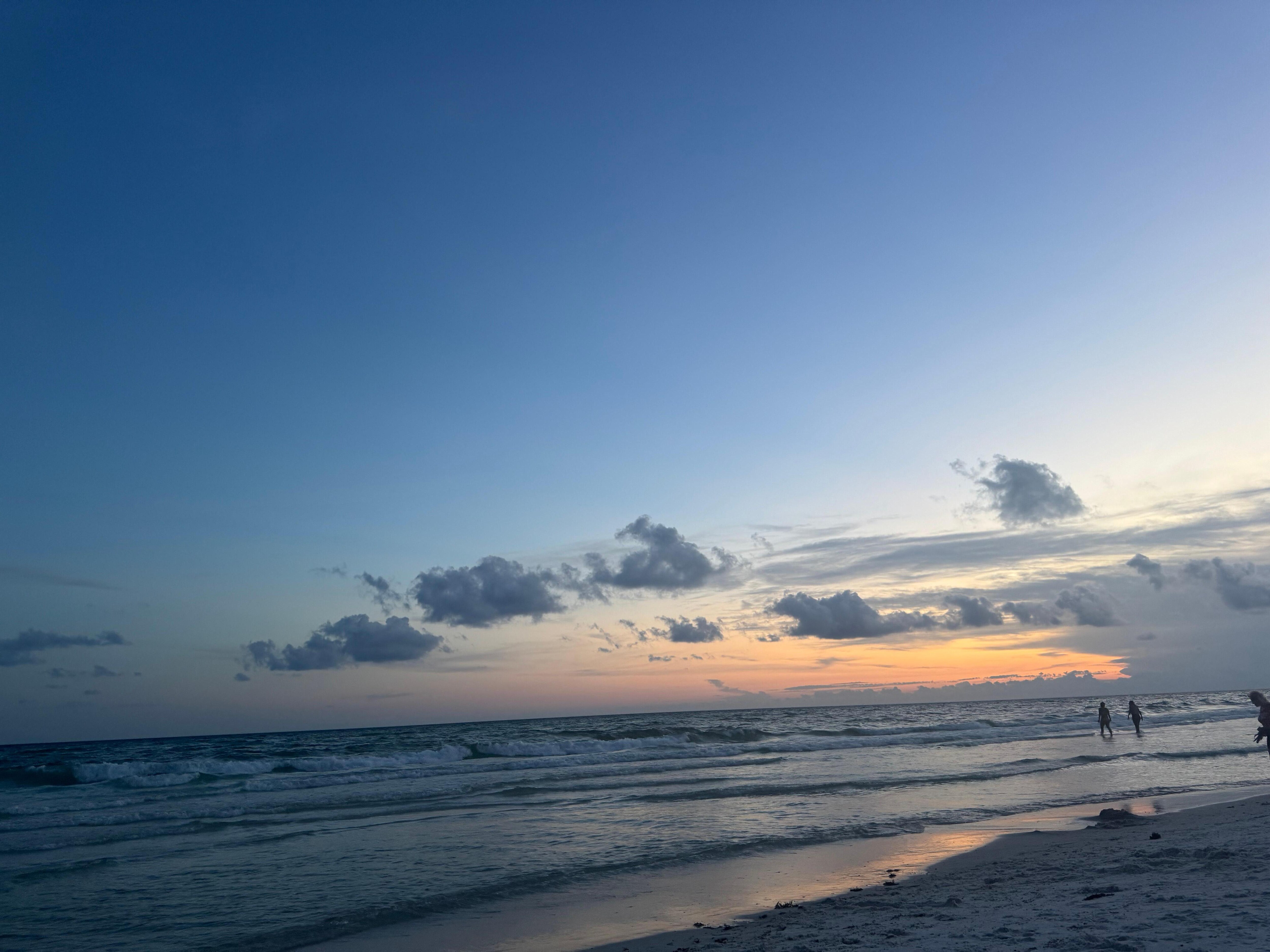 Sunset view from the beach. 