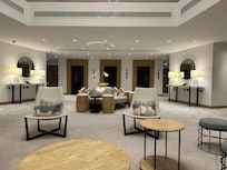 Floor lobby. Great place to sit next to our room while the family plays inside.