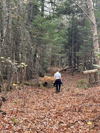 Hiking at nearby Mt. Blue State Park!
