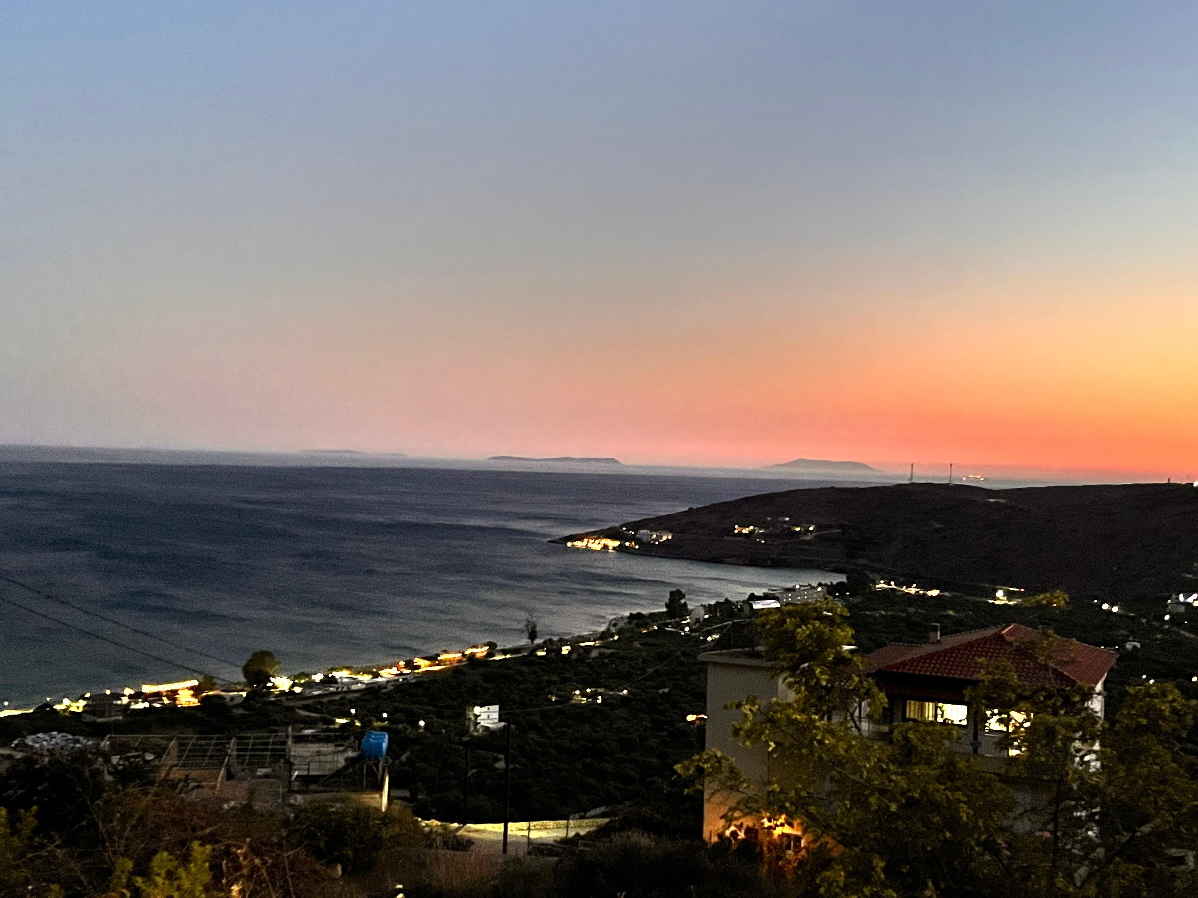 View of borsh at sunset