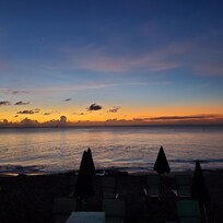 Watching the sunset from.the patio