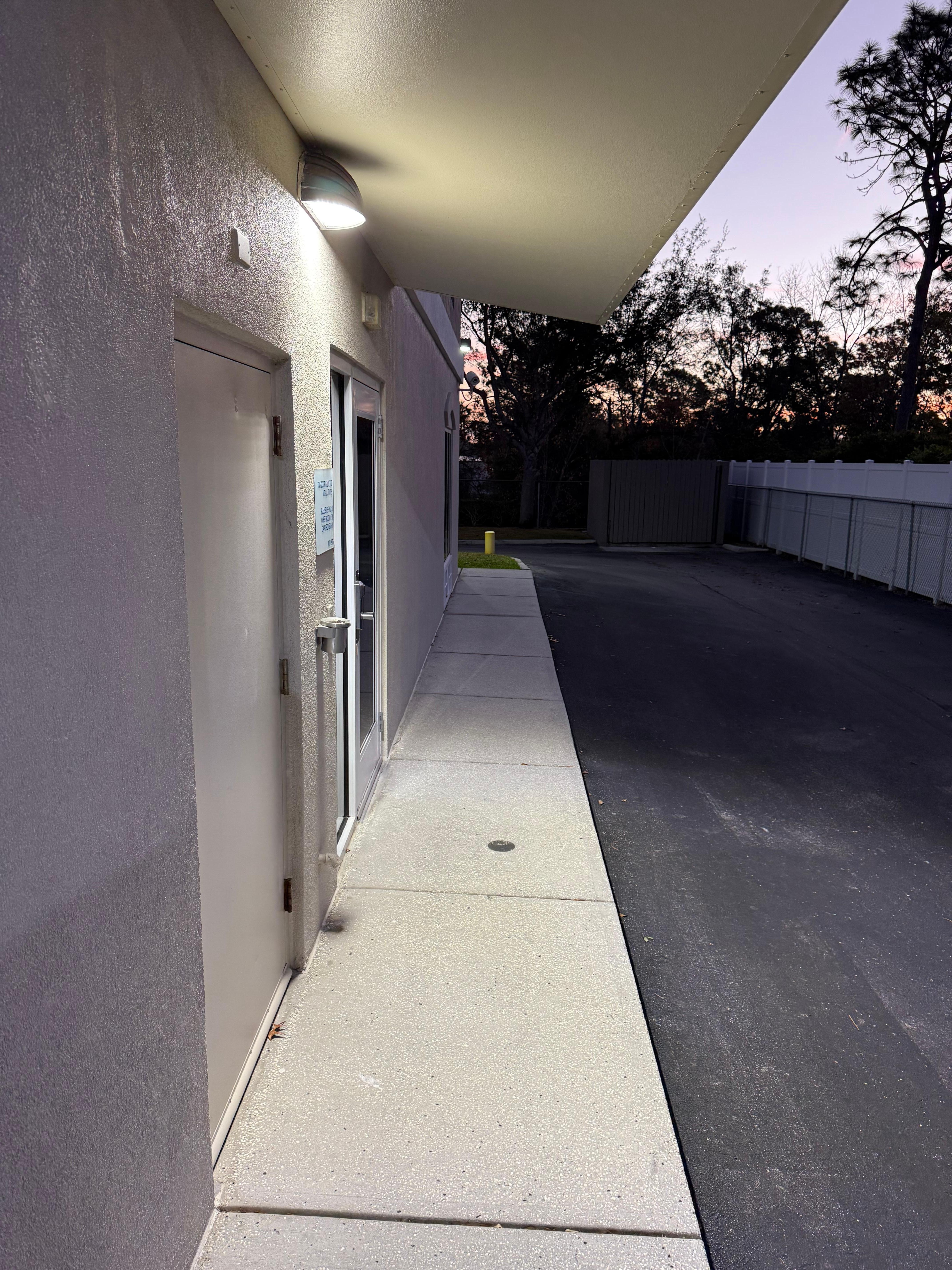 You can’t see around the corner where your car at so it’s a blind spot the other way to because of the design of parking lot 