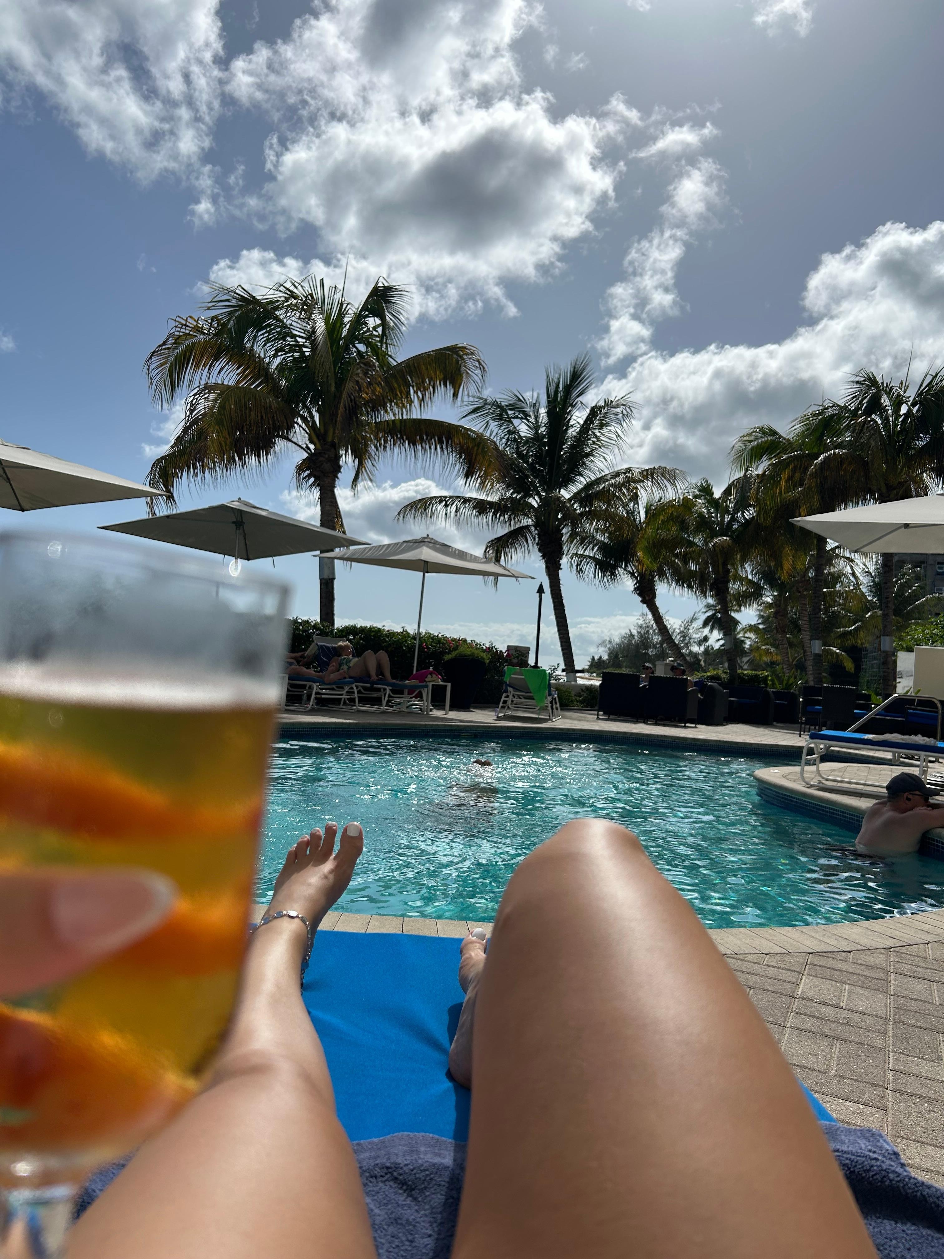 Beer at the pool