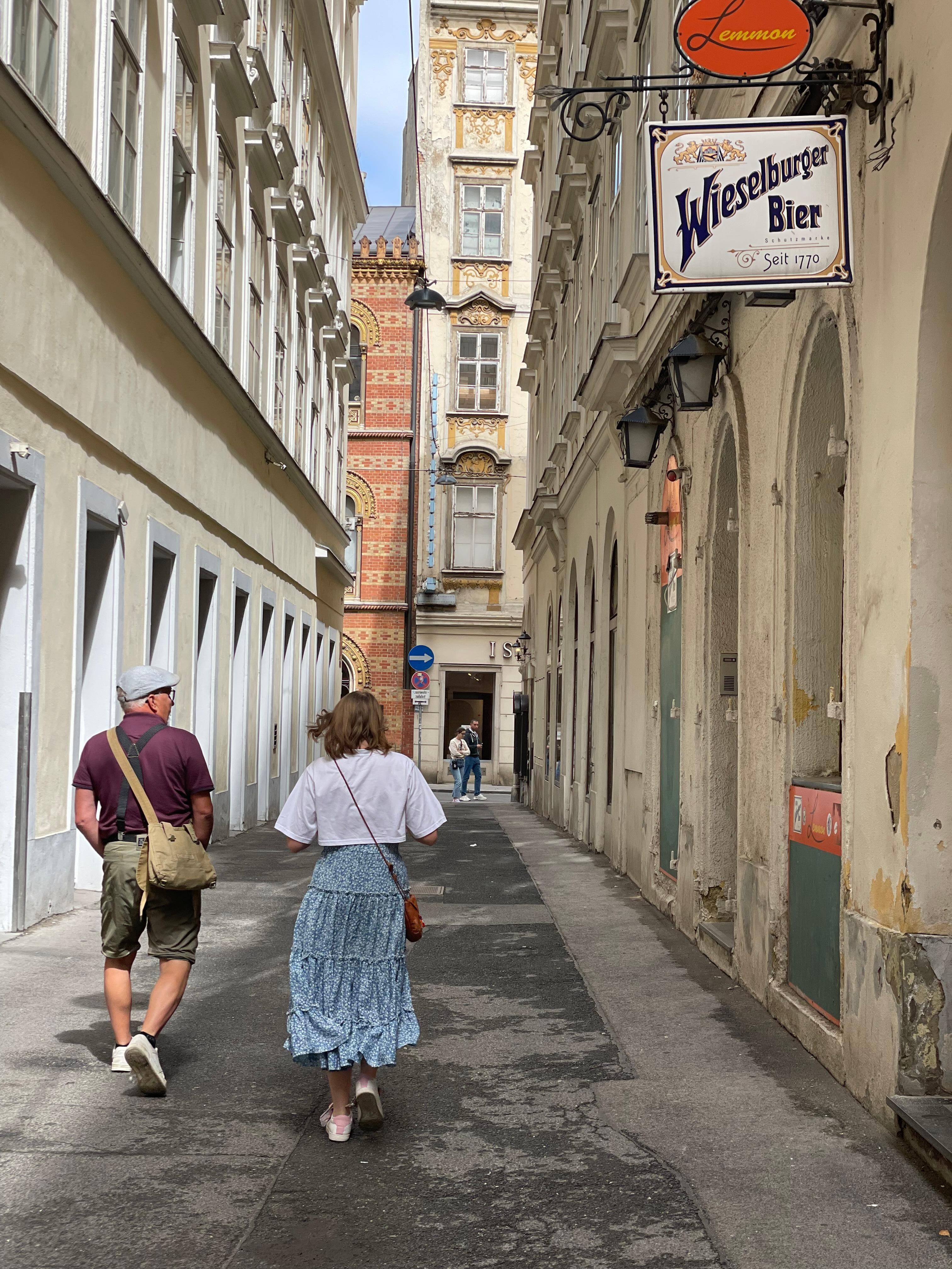 Alley outside Hotel Austria