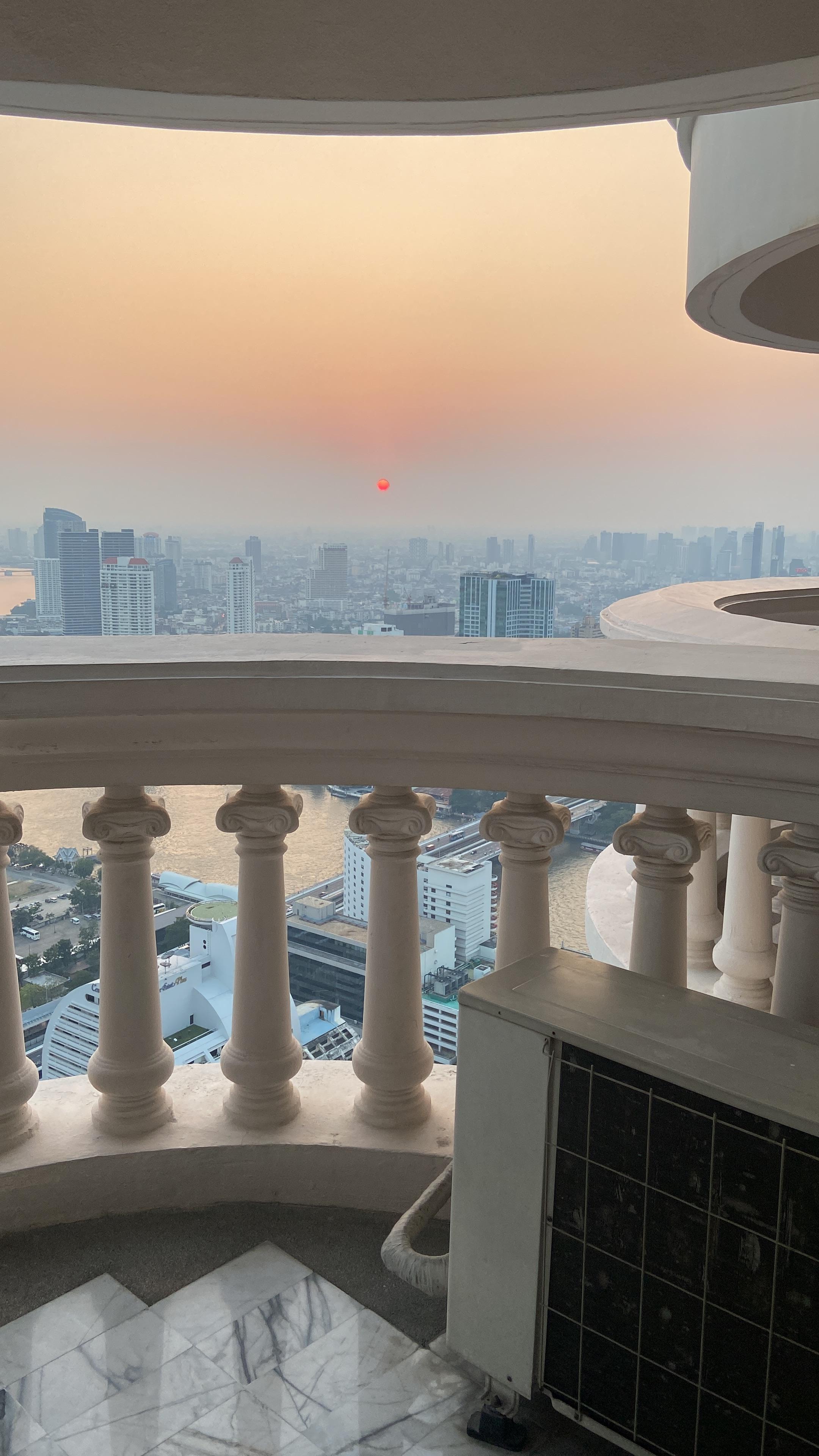 Balcony - river view, at sunset