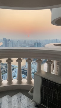 Balcony - river view, at sunset