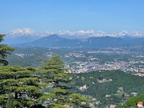 From the top of the funicular towards the Alps.