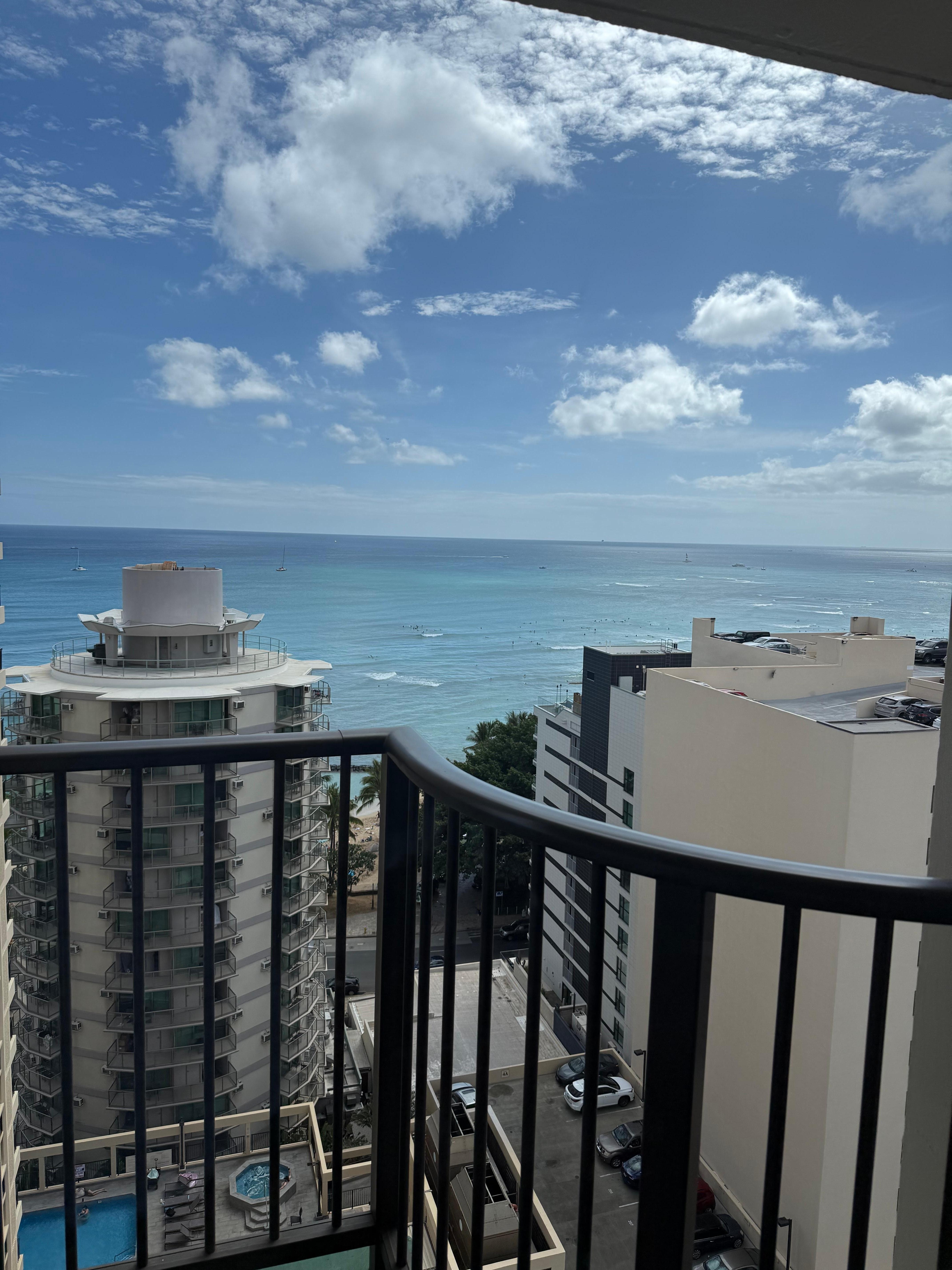 Partial ocean view room. 