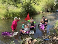enjoying the creek