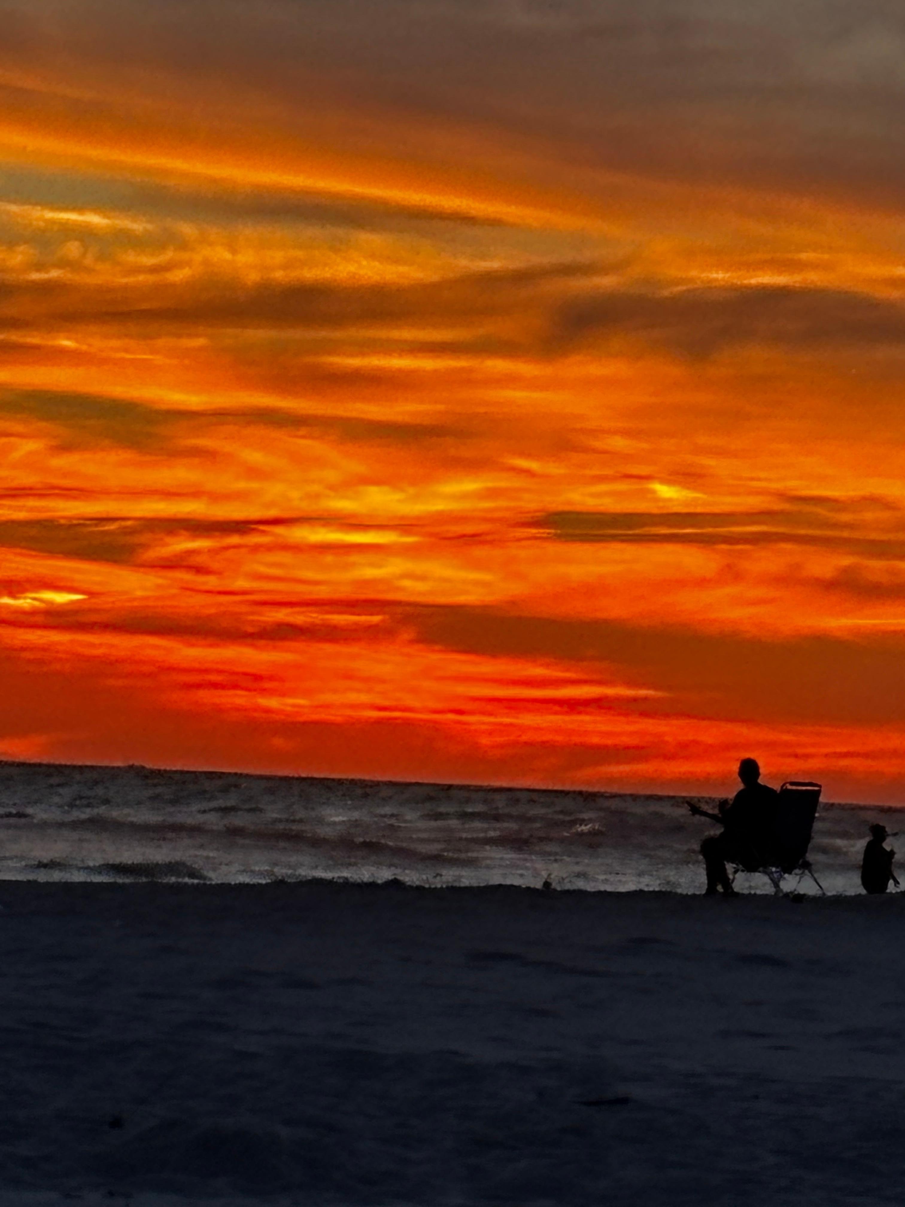 Sunset at the beach on our last day! 