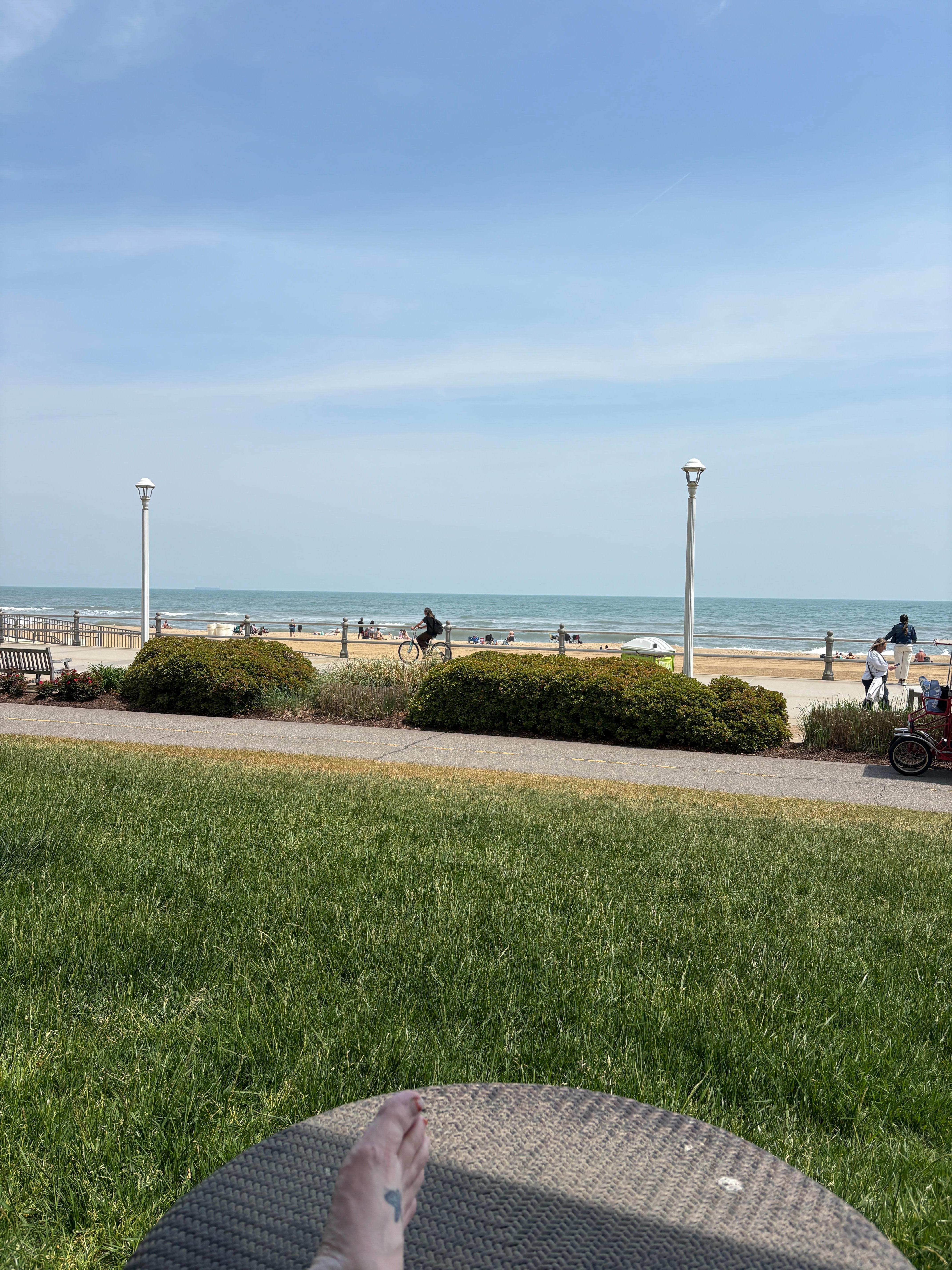 View from the outdoor seating. The door from our room lead right outside, couldn’t be any closer. 