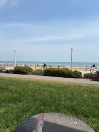 View from the outdoor seating. The door from our room lead right outside, couldn’t be any closer.