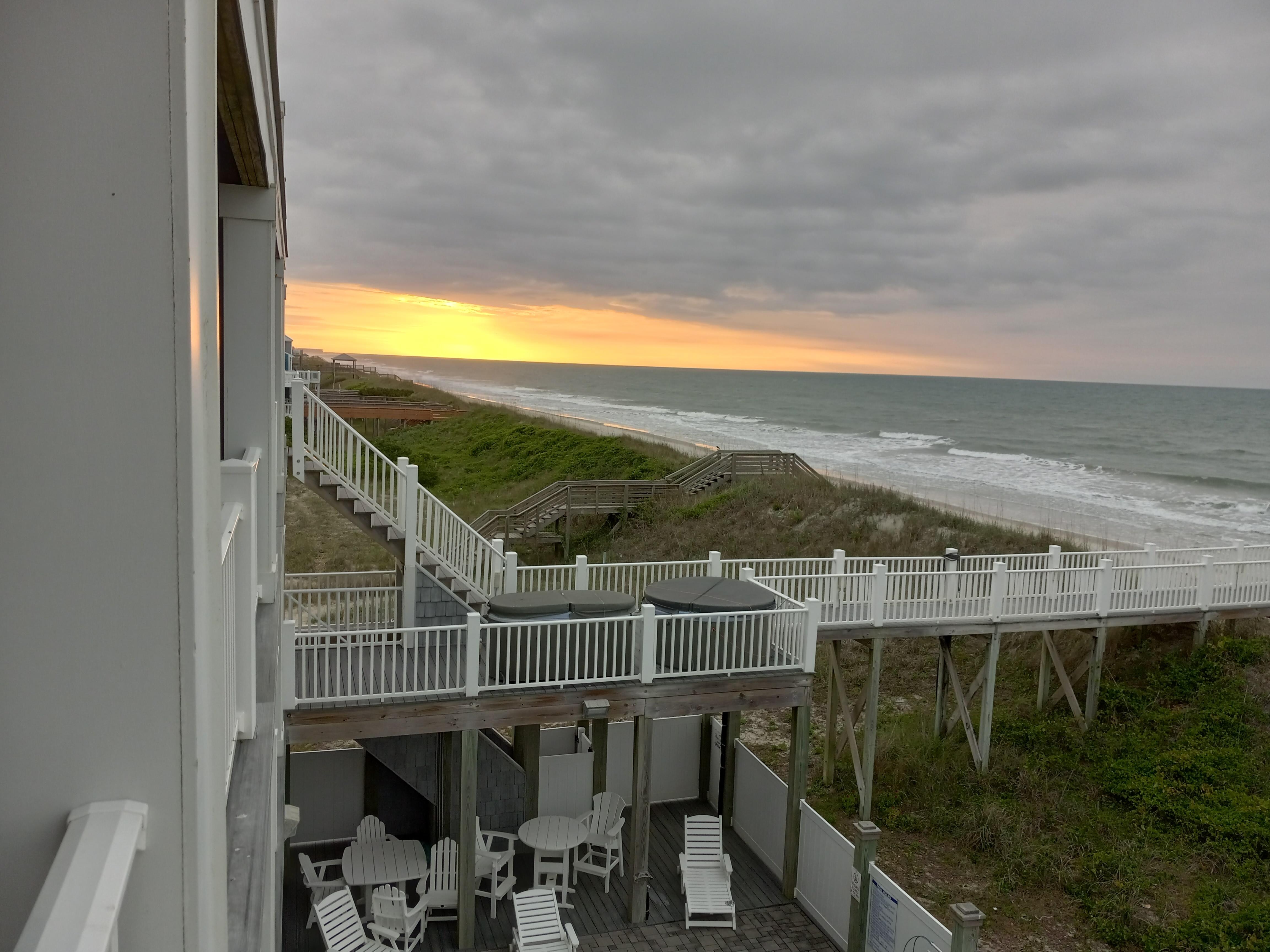 Sunrise from 3rd floor balcony.